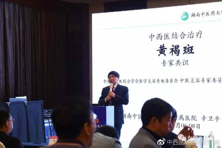 大会副主席辛卫平教授演讲《黄褐斑中西医结合治疗专家共识》